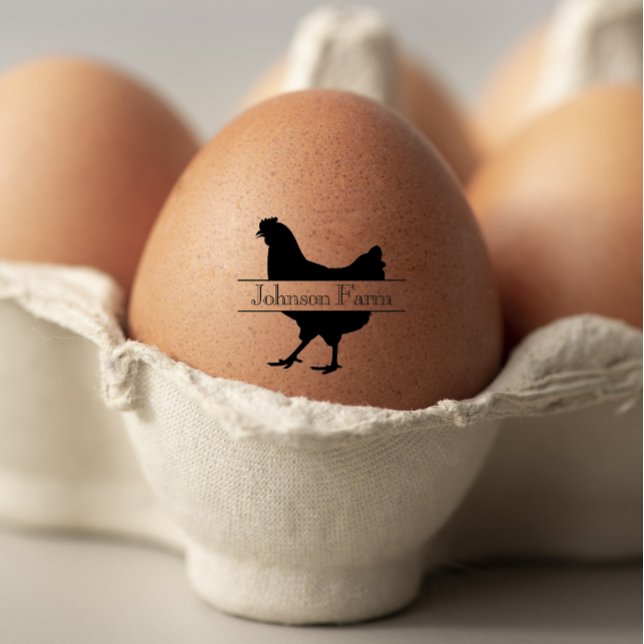 Cute Chicken Farm Fresh Floral Egg Rubber Stamp (Creator Uploaded)