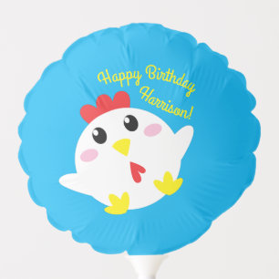 Cute Chicken Farm Kids 1st Birthday Party Balloon