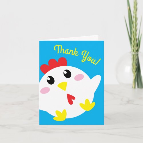 Cute Chicken Farm Kids 1st Birthday Party Card