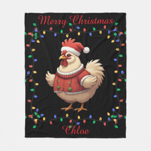 Cute Chicken Fleece Blanket
