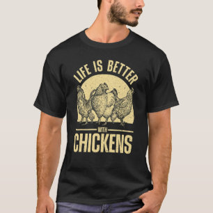 Cute Chicken For Men Women Chicken Farmer Whispere T-Shirt