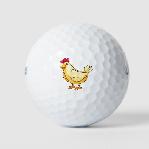Cute chicken golf balls