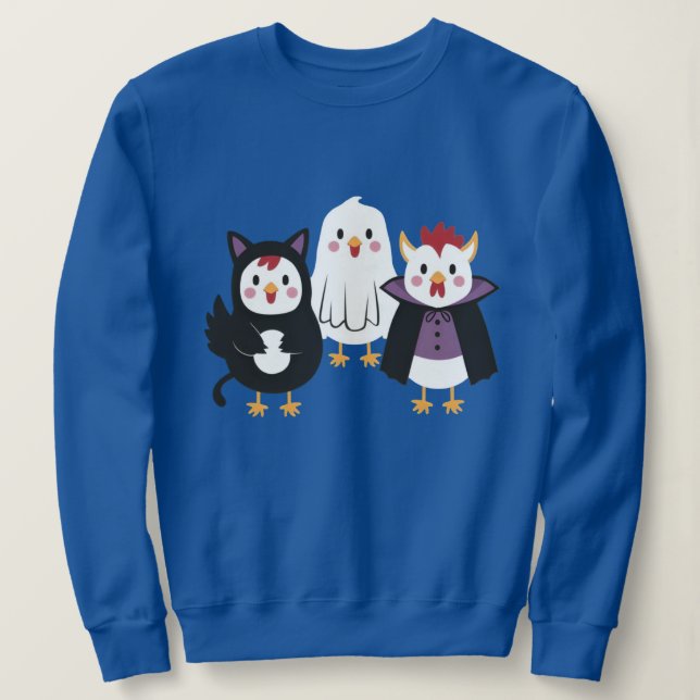 Cute Chicken Halloween T-Shirt – Funny Chickens  Sweatshirt (Design Front)