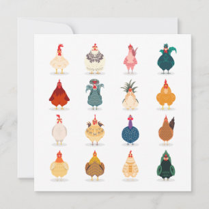 Cute Chicken Holiday Card