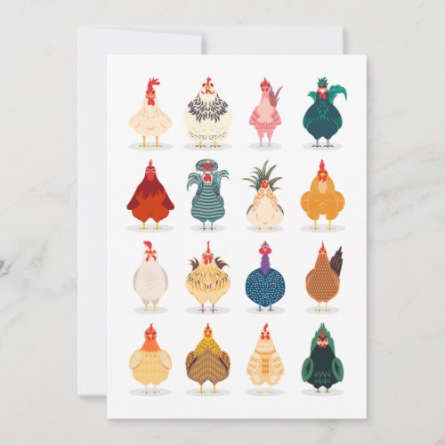 Cute Chicken Holiday Card