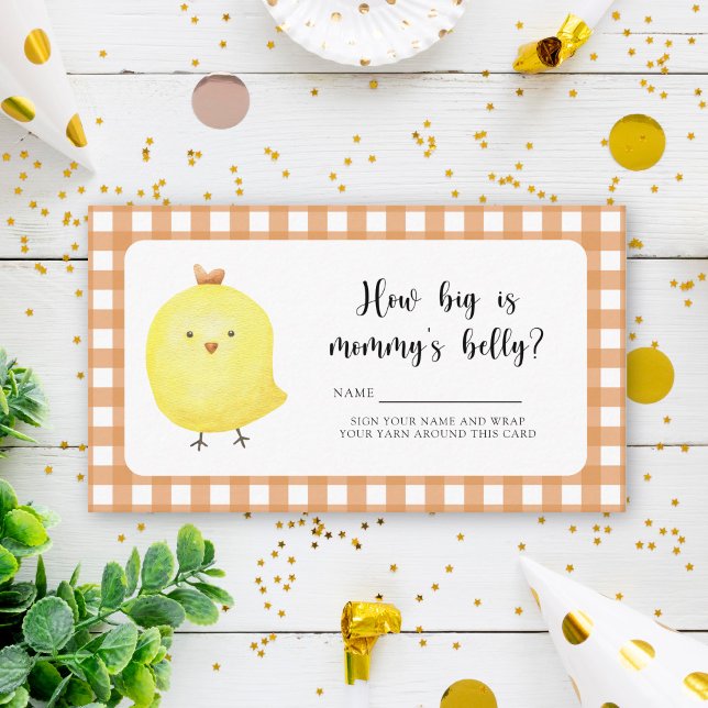 Cute chicken - How big is mommy's belly Enclosure Card (Creator Uploaded)