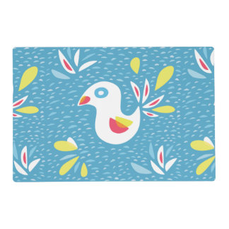 Cute Chicken In Spring Abstract Bird Placemat