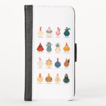 Cute Chicken iPhone X Wallet Case