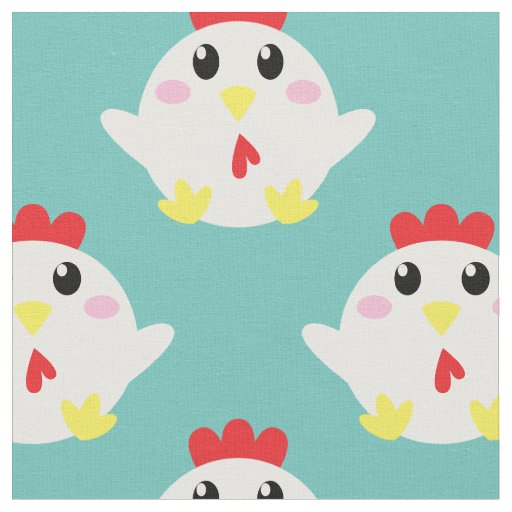 Cute Chicken Kids Farm Bird Cartoon Fabric