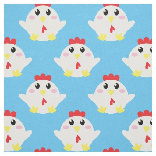 Cute Chicken Kids Farm Bird Cartoon Fabric
