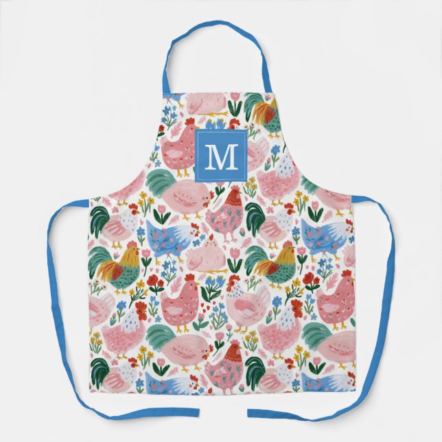 Cute Chicken Kitchen Apron (Front)