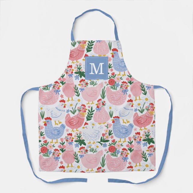 Cute Chicken Kitchen Apron (Front)