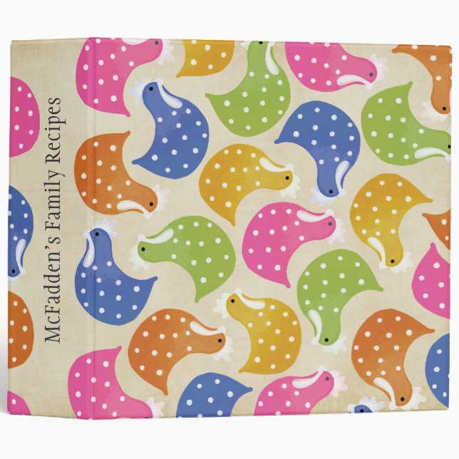 Cute Chicken Kitchen Organizer Recipe Binder (Front/Spine)