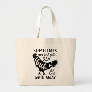 Cute Chicken Lover F Off Farm Farmer Rooster Tote