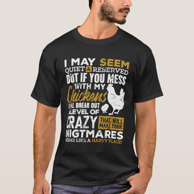 Cute Chicken Lover Farmer T-Shirt (Front)