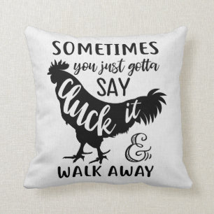 Cute Chicken Lover Sarcastic Farm Farmer Rooster Throw Pillow