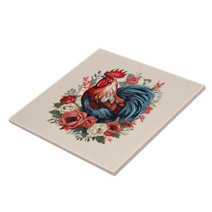 Cute chicken lovers Country Ceramic Tile