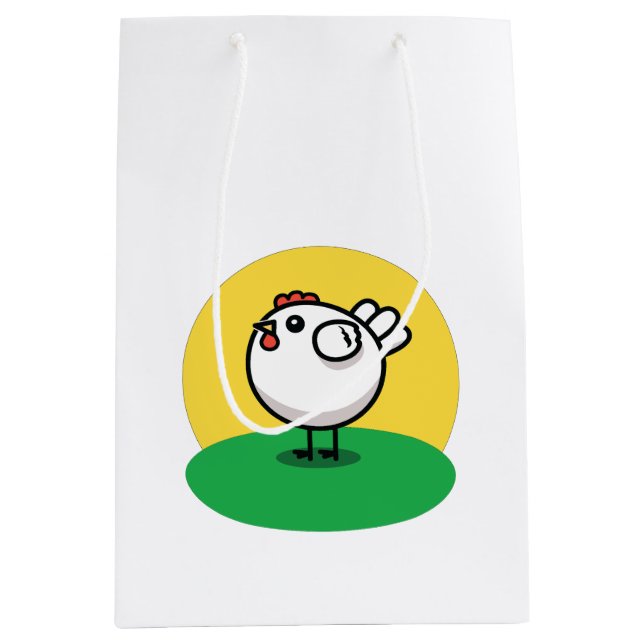 Cute Chicken Medium Gift Bag (Front)