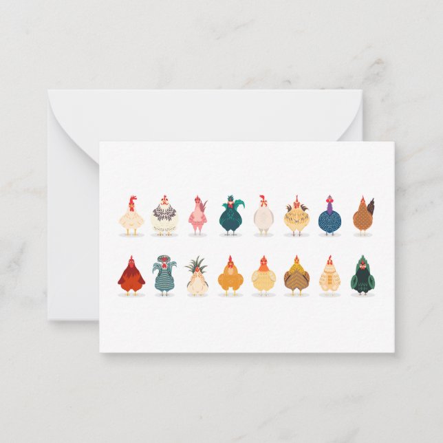 Cute Chicken Note Card (Front)