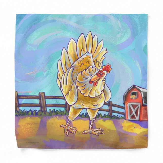 Cute Chicken on the Farm Bandana (Front)