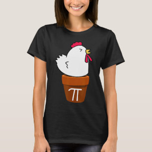 Cute Chicken Pot Pie Funny Math Pun Pi Symbol T-Shirt