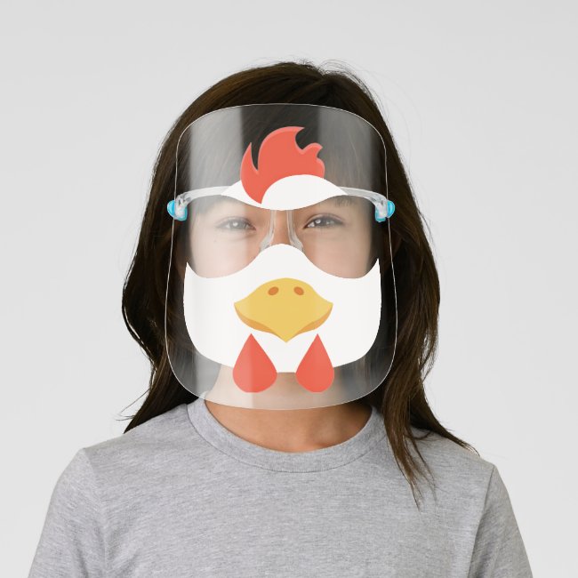 Cute Chicken Rooster Design Kids' Face Shield