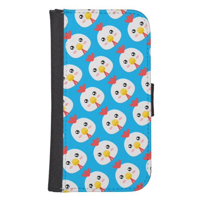 Cute Chicken Samsung Galaxy Wallet Case (Front)
