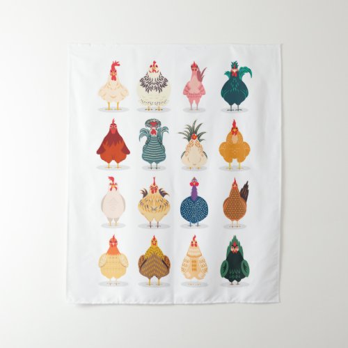 Cute Chicken Tapestry
