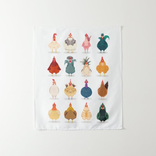 Cute Chicken Tapestry