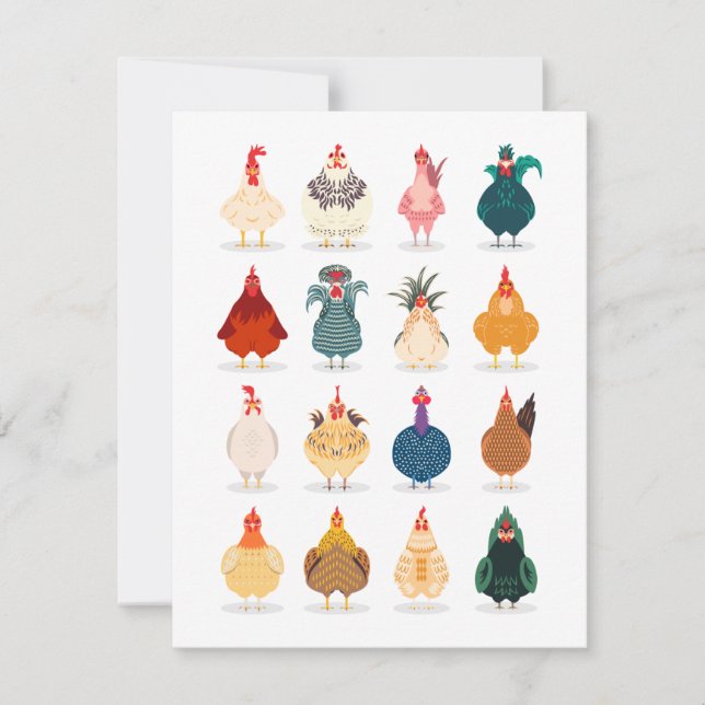Cute Chicken Thank You Card (Front)