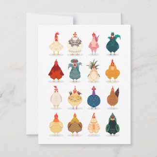 Cute Chicken Thank You Card