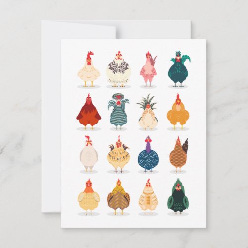 Cute Chicken Thank You Card