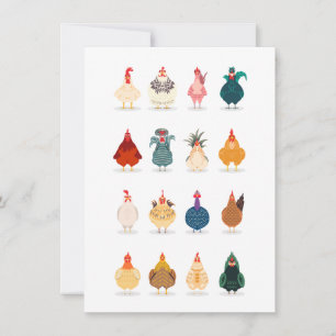 Cute Chicken Thank You Card