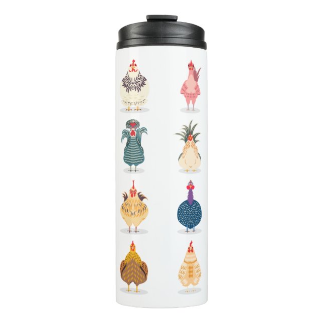 Cute Chicken Thermal Tumbler (Front)