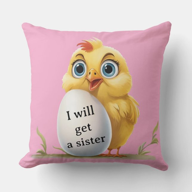 Cute chicken throw pillow (Front)