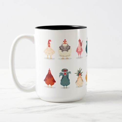 Cute Chicken Two_Tone Coffee Mug