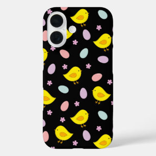 Cute Chickens Eggs Easter pattern Custom color iPhone 16 Case