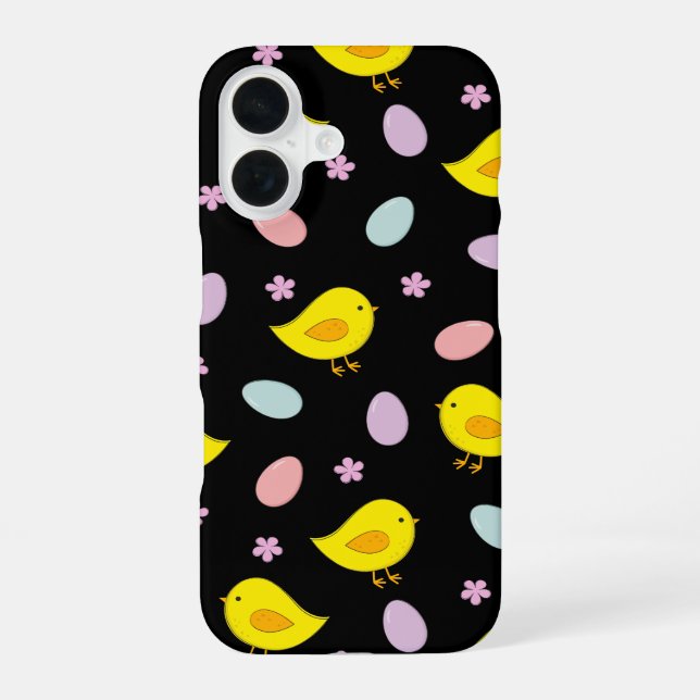 Cute Chickens Eggs Easter pattern Custom color Iphone Case (Back)