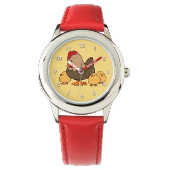 Cute Chickens Kids' Watches by PizzaRiia at Zazzle