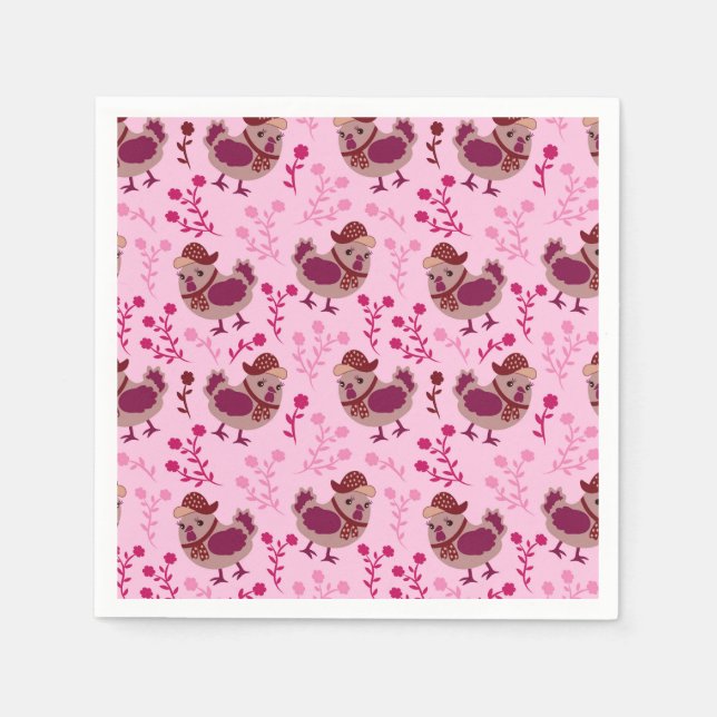 Cute Chickens Napkins (Front)