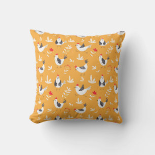 Cute Chickens Throw Pillow
