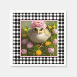Cute Chicks and Flowers Easter    Napkins