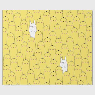 Cute Chicks Bunny Pattern Merry Easter Gift