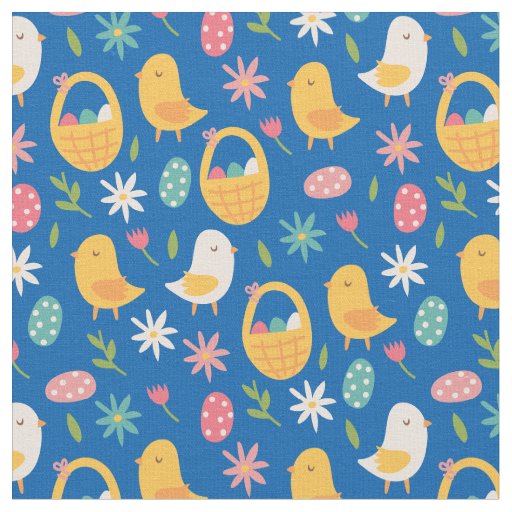 Cute Chicks with Easter Baskets Fabric