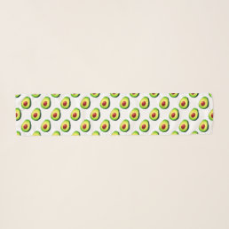 Cute chiffon scarf with green avocado pattern