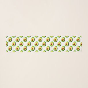 Cute chiffon scarf with green avocado pattern