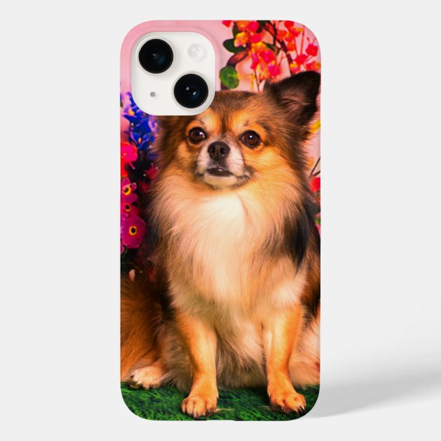 Cute Chihuahua Amid Spring Flowers Case-Mate iPhone Case (Back)