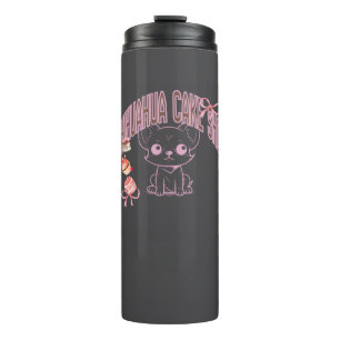 Cute Chihuahua cake shop, sweet tooth, baking, gif Thermal Tumbler
