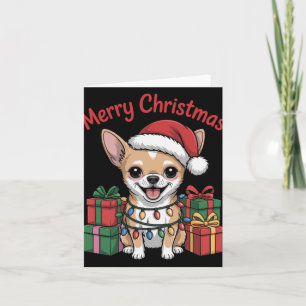 Cute Chihuahua Christmas Xmas Design Funny Dog Lov Card