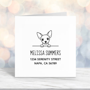 Cute Chihuahua Dog Address Self-inking Stamp